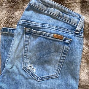 Joes Jeans Mid-Rise cropped flare jeans.